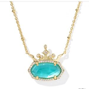 Disney | Kendra Scott Elisa Princess Gold Pendant in London Blue Illusion